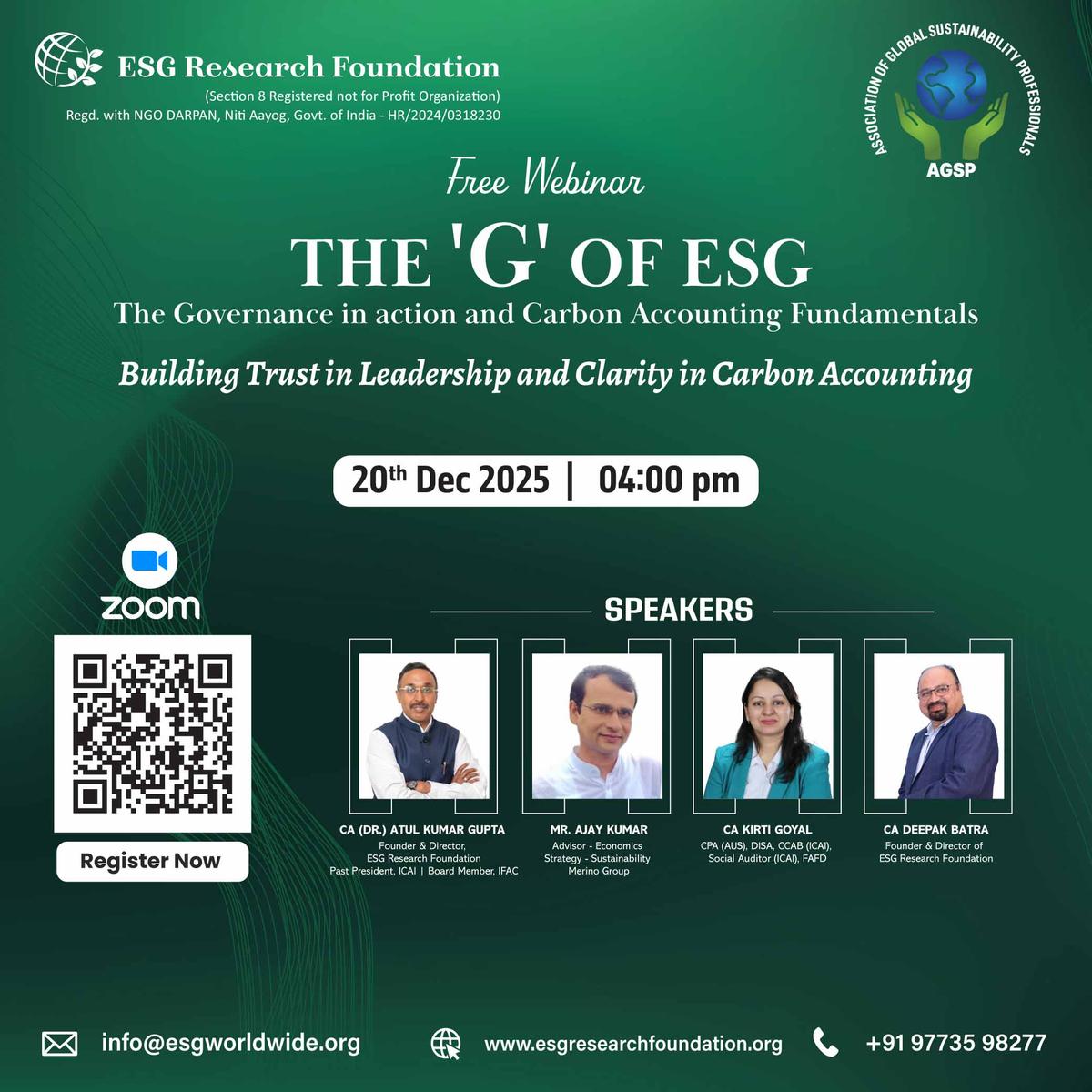 The 'G' of ESG: Governance & Carbon Accounting Fundamentals